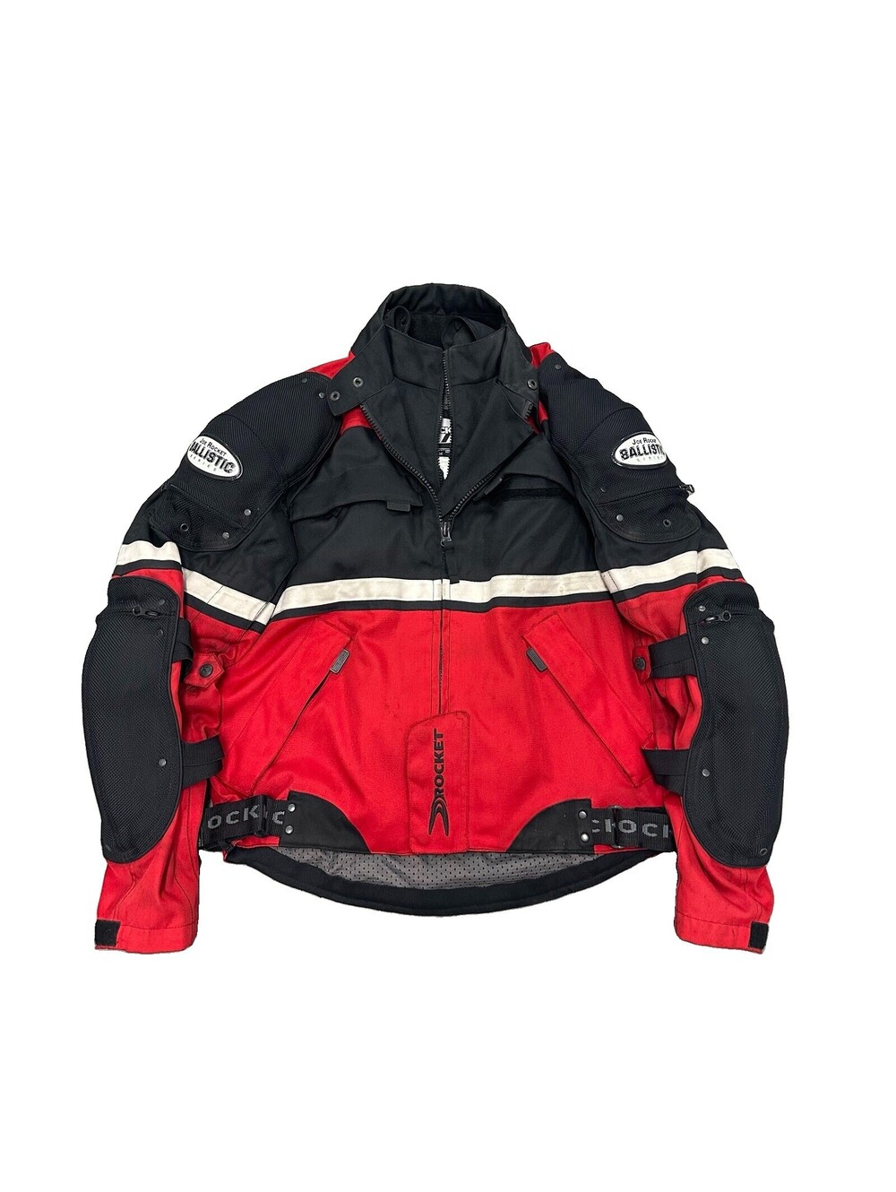 Joe Rocket Ballistic Series Motorcycle Jacket Men Medium Red Black With Liner